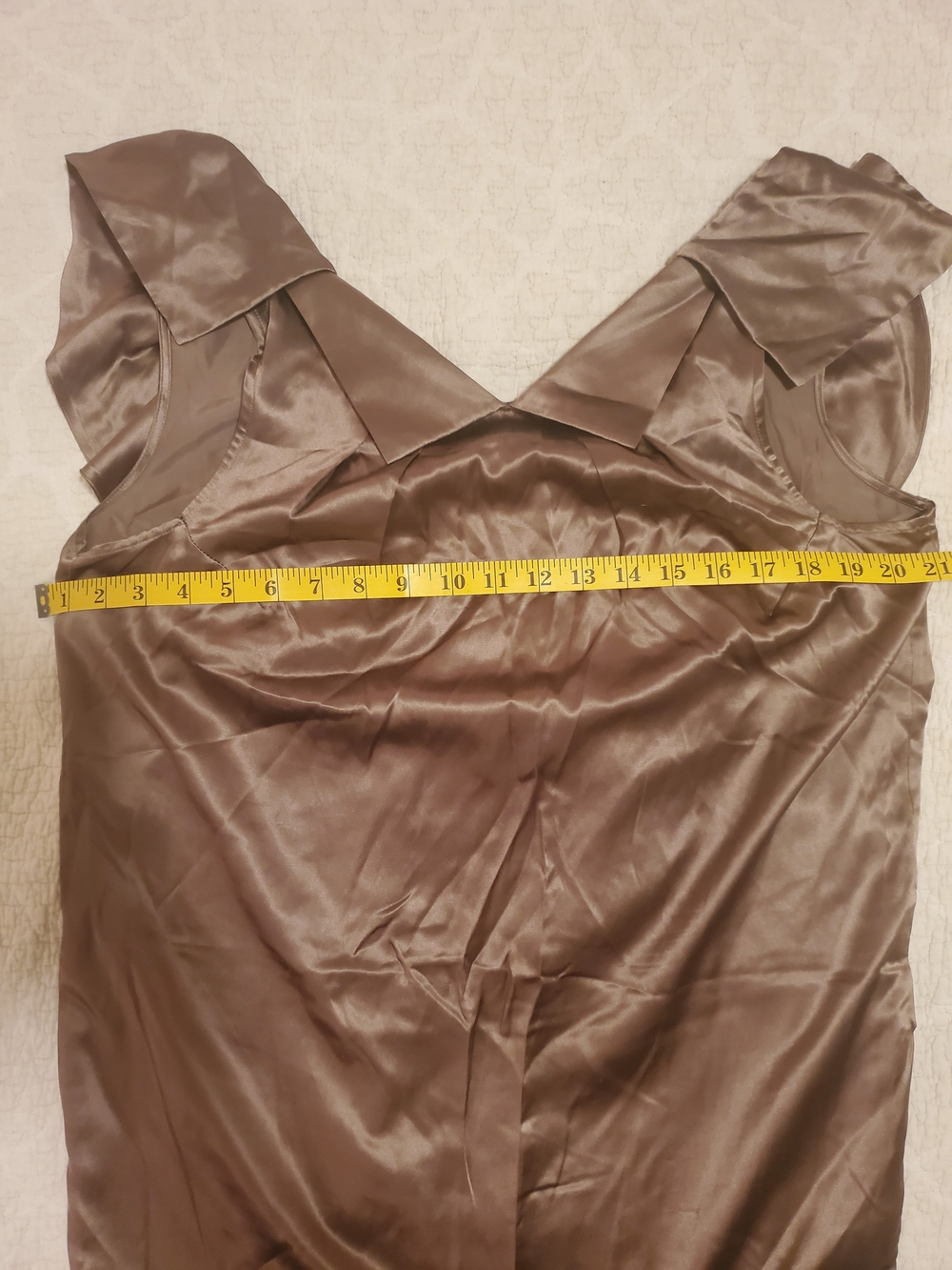 BCBGMaxAzria Silk Blend Bronze Shift Dress - Picture 4 of 7